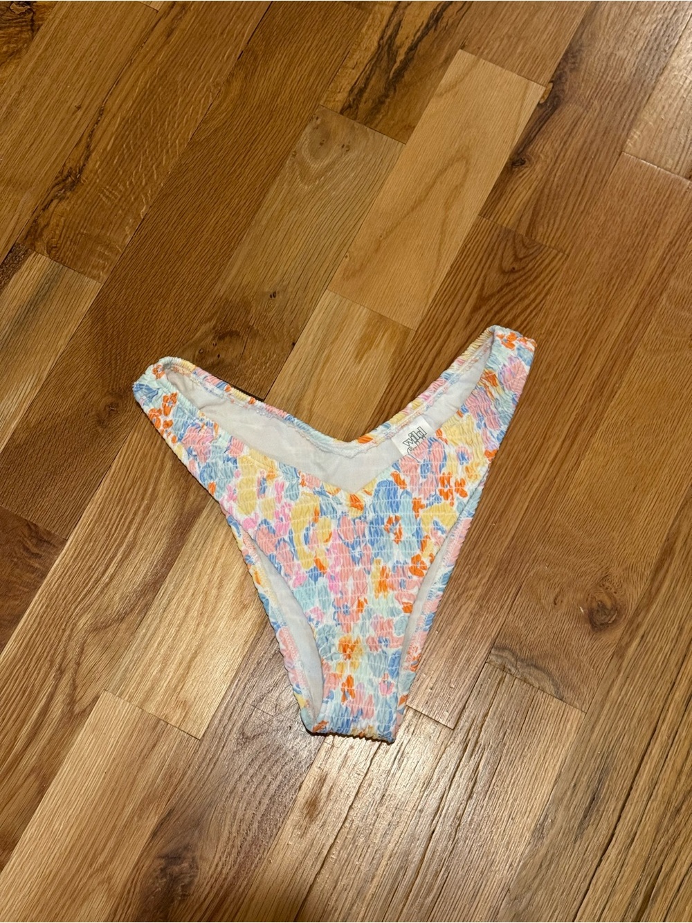 wild fable NWOT Floral Smocked Bikini Bottoms in White, Pink, Orange, Blue